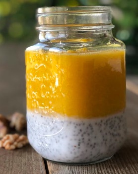 Leziz Şeftalili Chia Puding tarifi