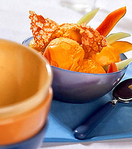 Kabak püreli turuncu dondurma tarif resmi