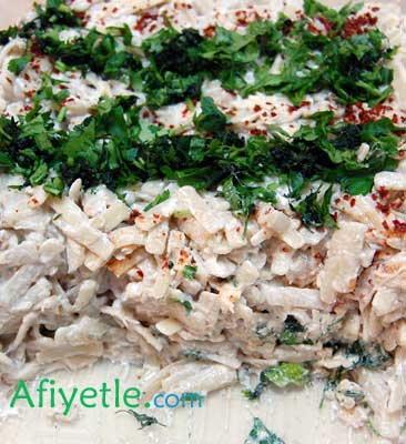 Erişteli tavuklu salata tarif resmi