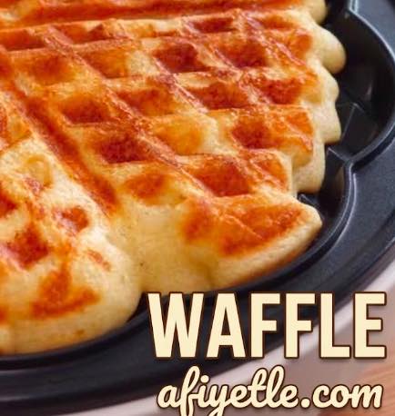 Elmalı waffle-apple waffle