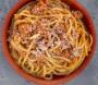 Lezzetli domates soslu spagetti resmi